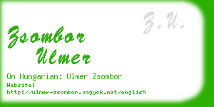 zsombor ulmer business card